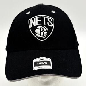 Brooklyn Nets NBA Baseball Hat OSFA Black Snapback Basketball Adjustable Cap NWT